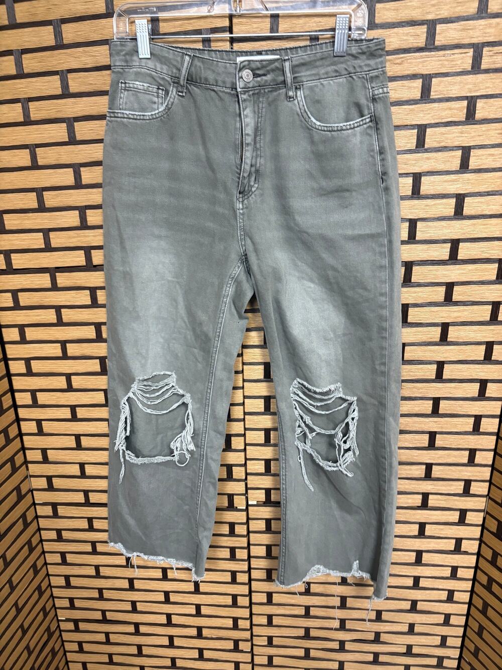 Vervet Olive Green Crop Jeans Size 28